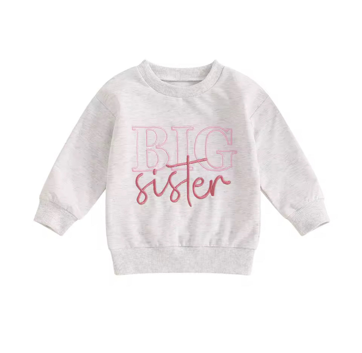 Embroidered Big Sister Pullover