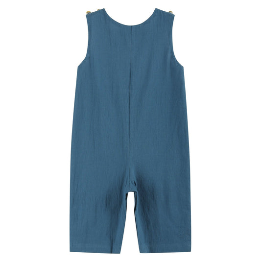 Cobalt Blue Turkey Smocked Longalls