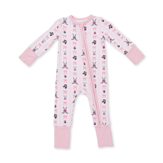 Megan's Bowtiful Hockey Stripe - Convertible Romper