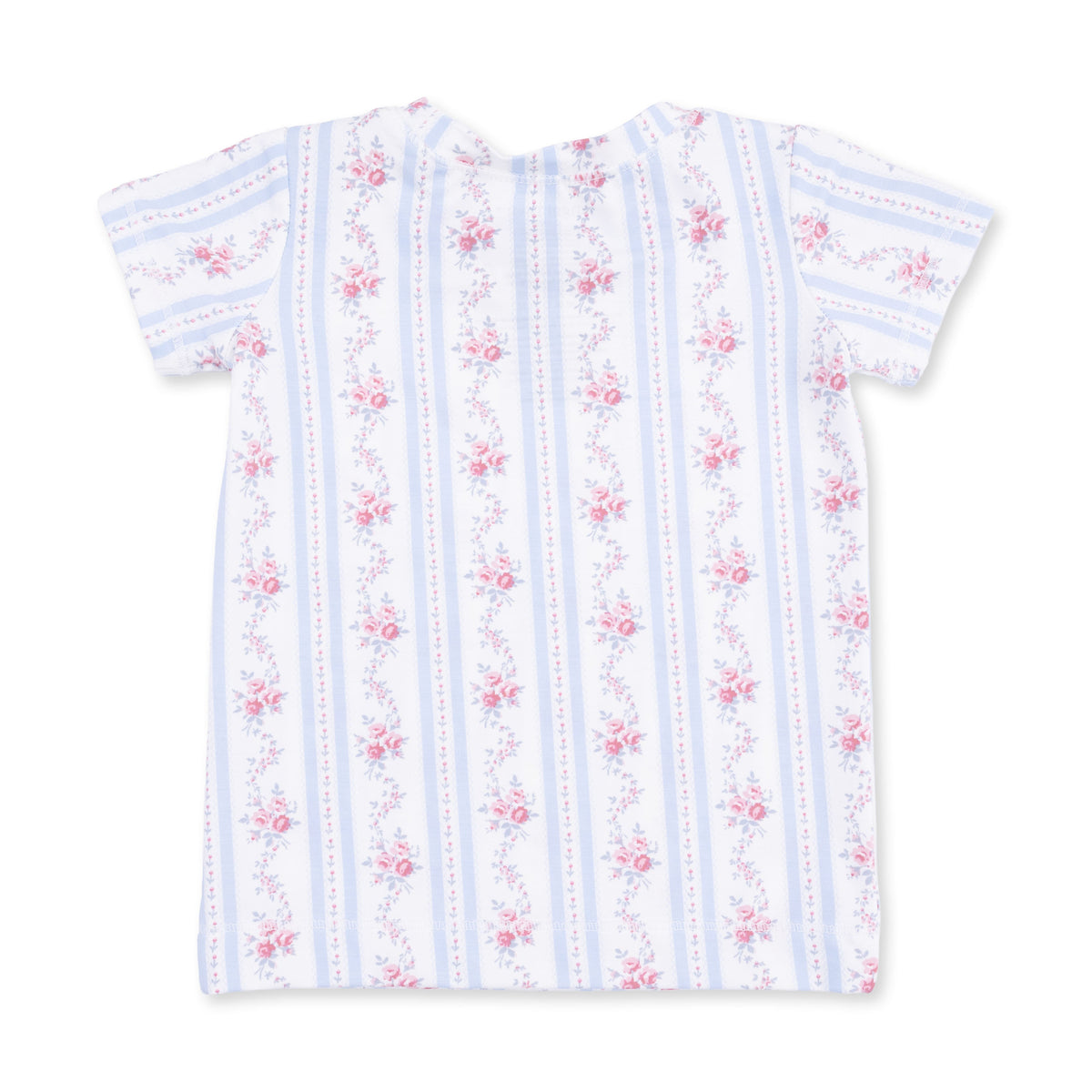 Anna Floral Stripe - Short Sleeve Loungewear Set