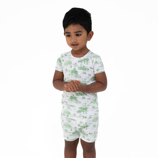 Golf Toile Green - Loungewear Short Set