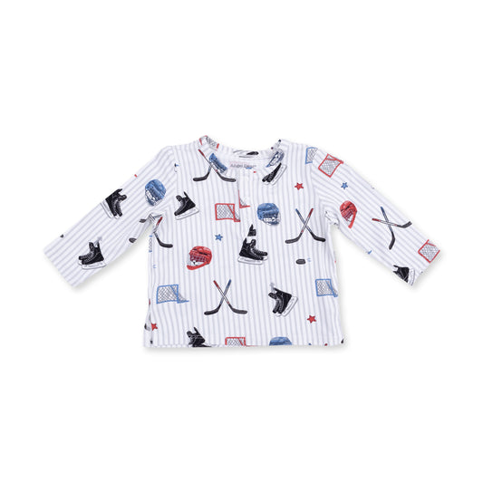 Hockey Stripe - Long Sleeve Henley