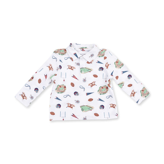 Vintage Football - Polo Long Sleeve Shirt