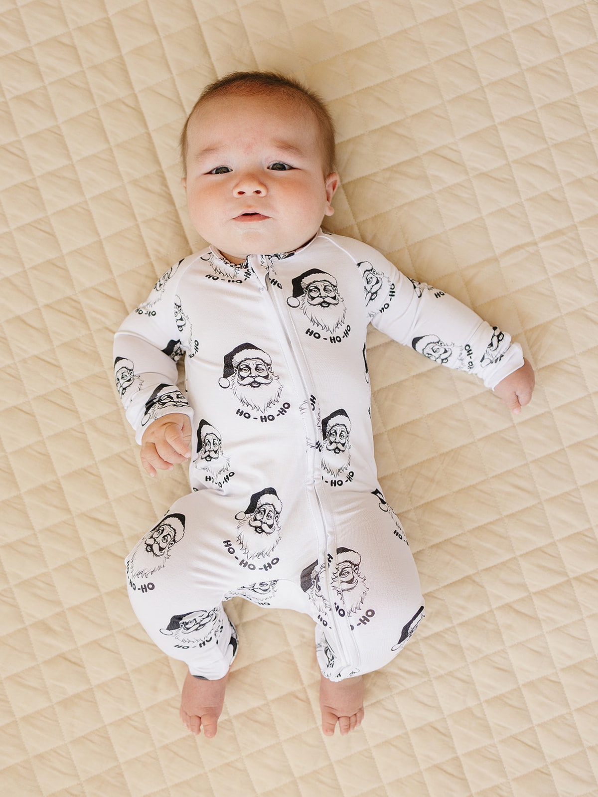 Bamboo Zip Romper | Cool Santa