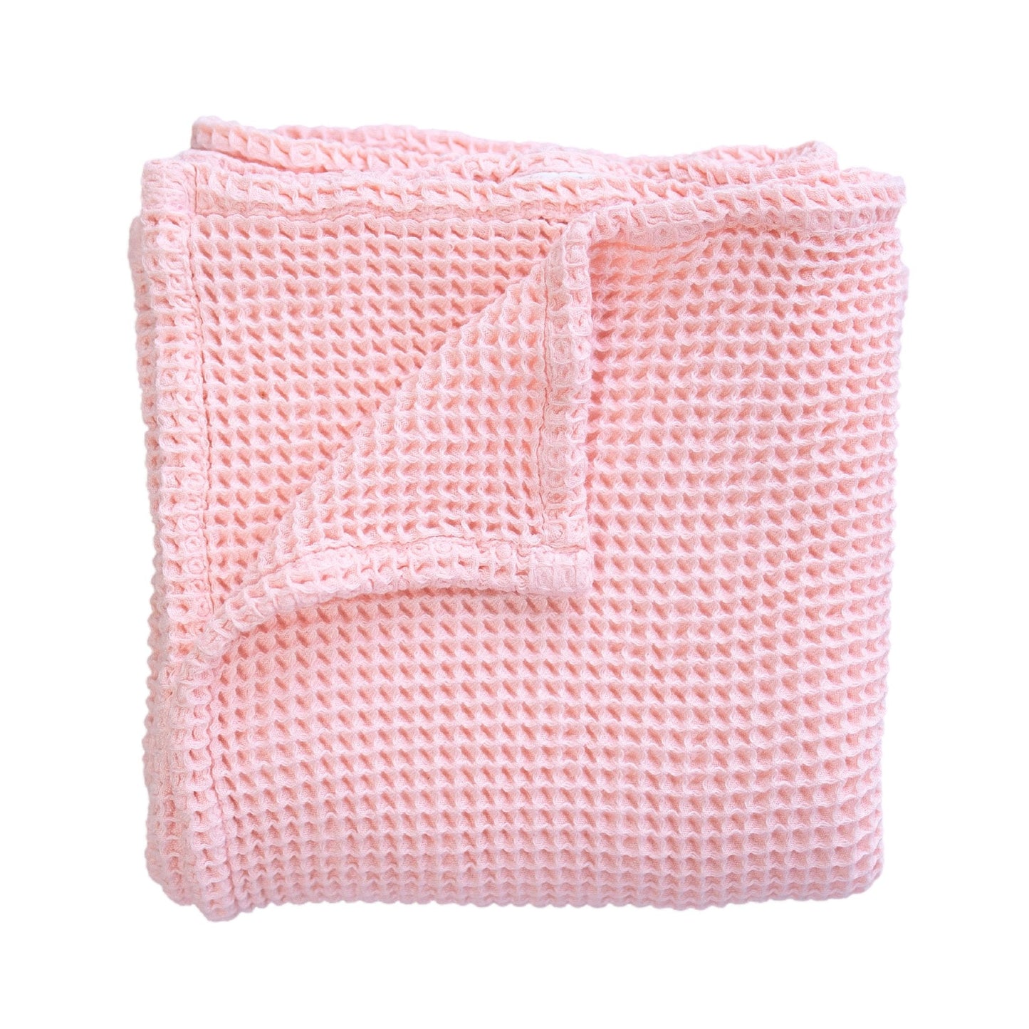 Rose Pink Waffle Baby Blanket