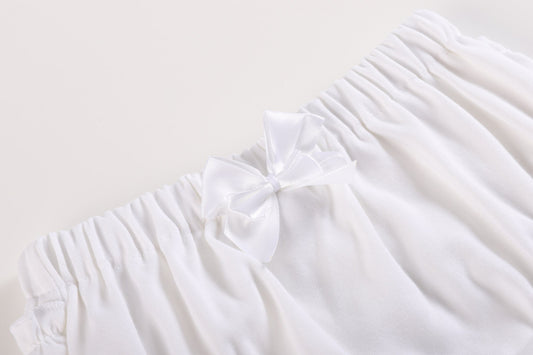 White and Pink Bloomers Knit 2pc Set
